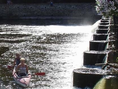 kayak on the river Blavet at St Nicolas des Eaux