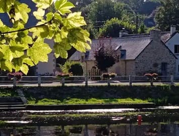Riverside view from our cottage